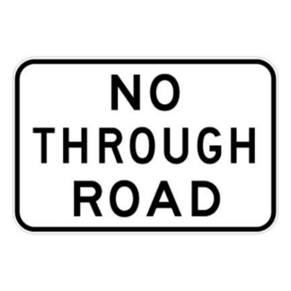 No Through Road (Regulatory)