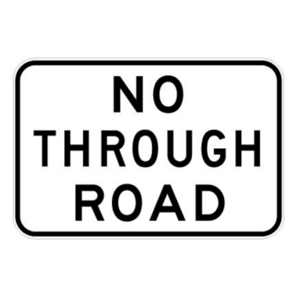 No Through Road (Regulatory)