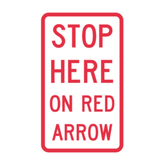 Stop Here On Red Arrow