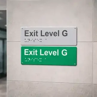 Braille Exit Signs