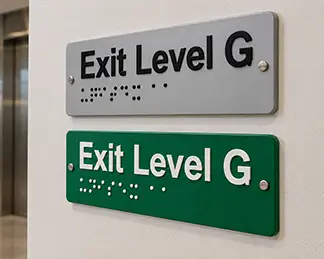 Braille Exit Signs